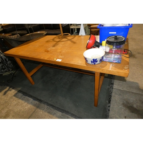 2119 - 1 x HA wooden table approx 183 x 92cm