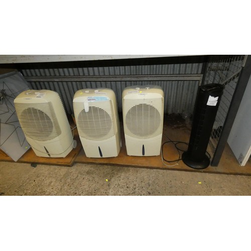 2625 - 3 x air conditioning units by Convair type Magicool 2 require attention and 1 upright fan - trade