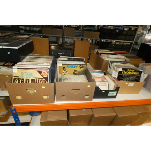 2631 - 4 boxes containing a quantity of various vinyl records including 33 rpm & 45 rpm