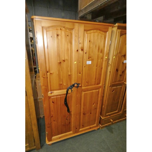 2127 - 1 x Pine two door wardrobe approx 95 x 56 x 176cm high