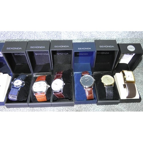 2650 - 10 x boxed various wrist watches by Sekonda