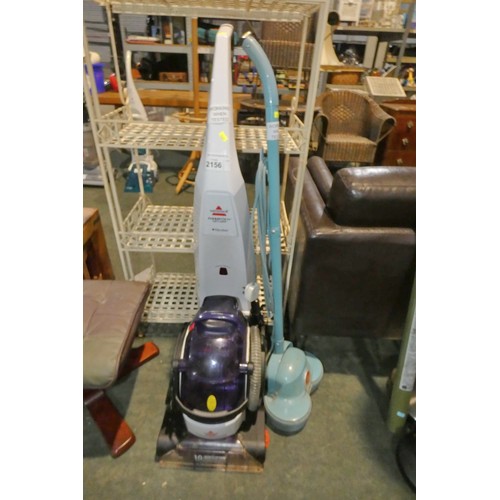 2156 - 1 x Bissell Clear View Lift Off carpet cleaner and 1 x Hoover floor polisher - both items are 240v (... 