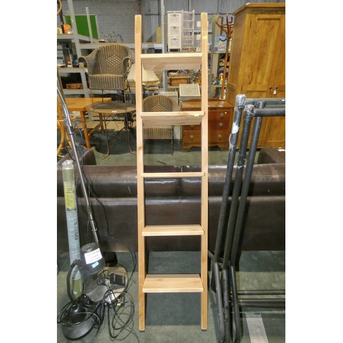 2158 - A Pine wall leaning display rack - Please note that this is a shop type display rack and is not a la... 