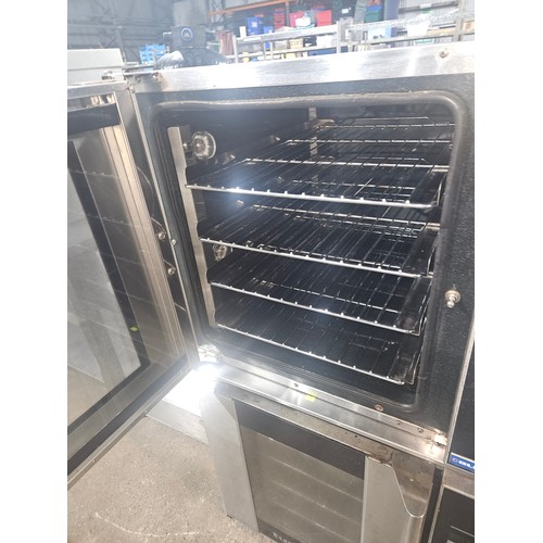 1184 - 2 x stacking turbofan ovens by Blue Seal model E32D4 240v - trade