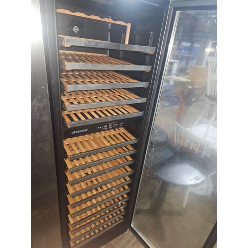 1220 - A commercial stainless steel variable temperature wine display fridge by Caranova - trade  Tested Wo... 