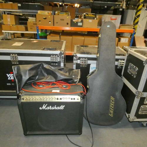 2614 - A Marshall valve state 80v electric guitar amplifier type 8080 and an empty guitar case - trade