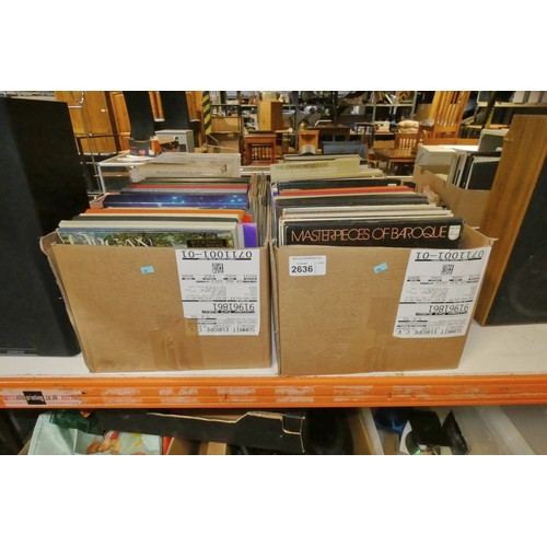 2636 - 2 boxes containing a quantity of various vinyl records