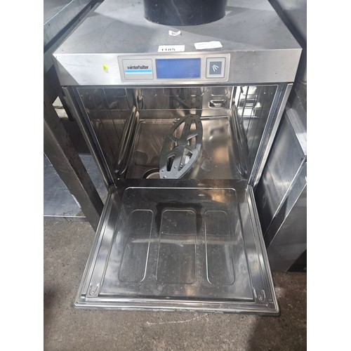 1185 - A commercial stainless steel under counter dishwasher by Winter Halter with water filter -  trade