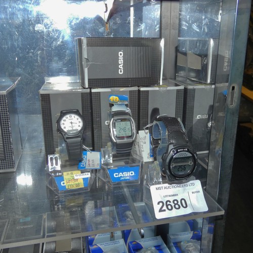 2680 - 4 x various boxed Casio wrist watches