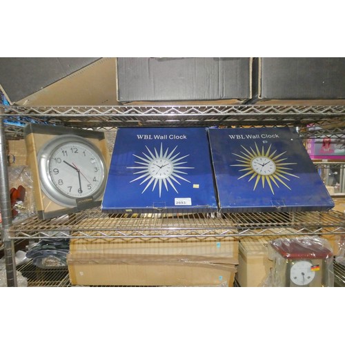 2693 - 3 x various wall mounted clocks