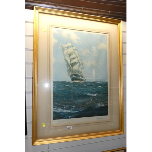 3109 - A large gilt framed, signed in pencil (bottom right) limited edition print 