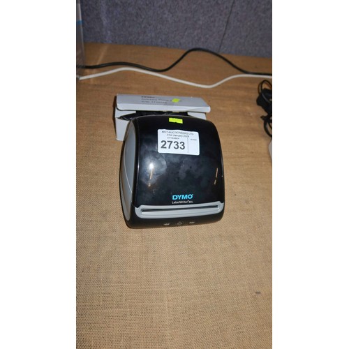 2733 - A Dyno label printer type 5xl with power adapter - trade