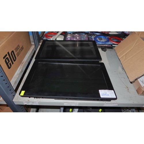 2815A - 2 x 15 inch LCD touch screen panel monitors by ELO type ET1593L, no power adapters included