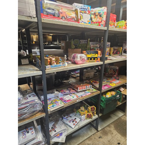 2857 - A quantity of various toys, contents of 4 shelves