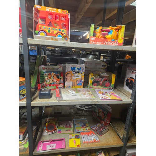 2858 - A quantity of various toys, contents of 3 shelves