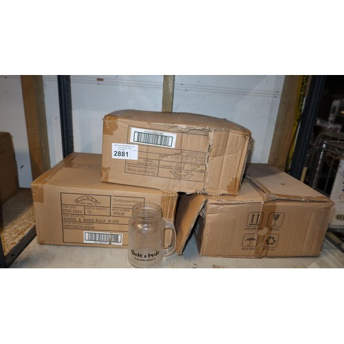 2881 - 3 x boxes containing a quantity of kilner jars