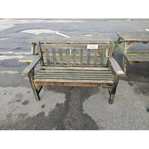 2938 - A wooden garden bench