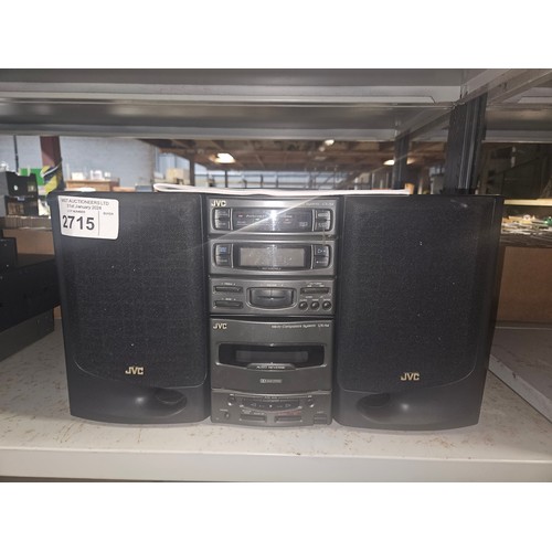 2715 - A JVC stereo system with cd player, cassette & tuner - trade