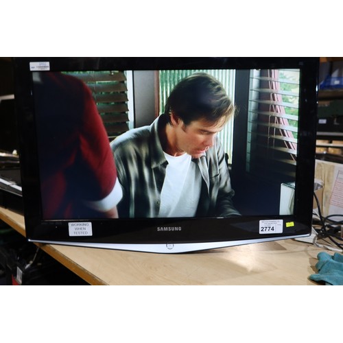 2774 - 2 x 32inch HDTVs by Samsung type LE32R74BD no stands, no remotes - trade. Tested working