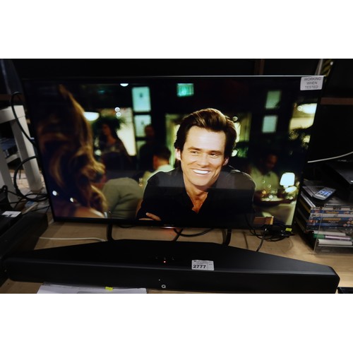 2777 - A smart Sony 43 inch HDTV type KD-43x8305c comes with remote, stand & A Q acoustics sound bar - trad... 