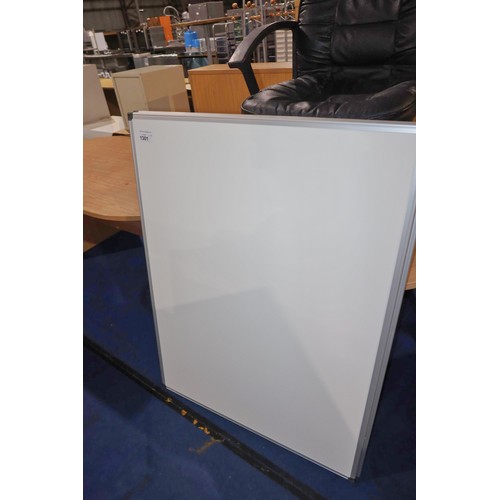 1301 - 2 x dry wipe boards each approx 90 x 120cm