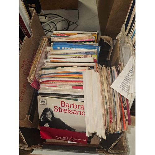 2631 - 4 boxes containing a quantity of various vinyl records including 33 rpm & 45 rpm