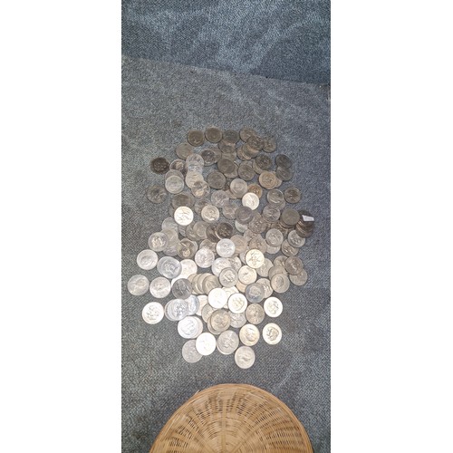 3155 - A quantity of miscellaneous coins (basket not included)