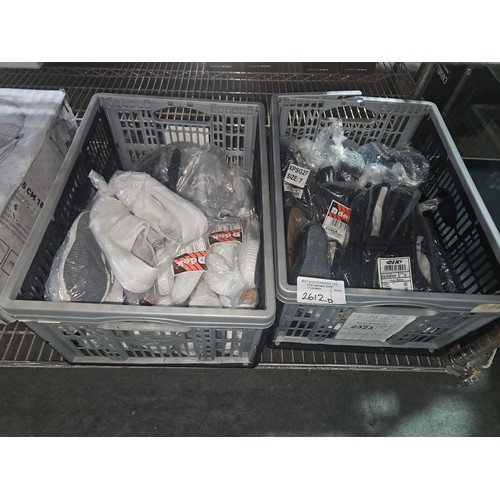 2612D - A quantity of various child size plimsolls. Contents of 2 plastic crates which are not included