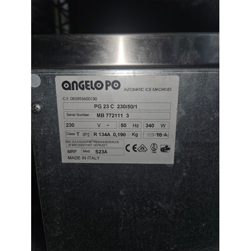 1200 - A commercial stainless steel ice making machine by Angelo Po 240v - trade