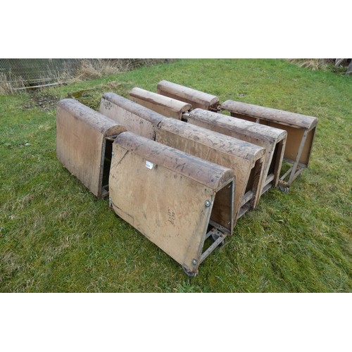 6210 - 8 x wheeled trolleys measuring approx 91cm L x 40cm W x 75cm H