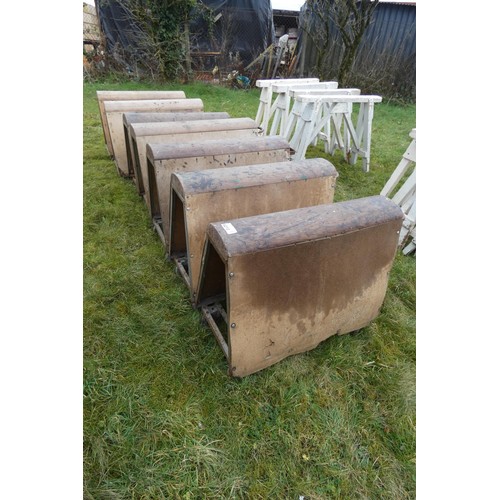 6212 - 7 x wheeled trolleys measuring approx 91cm L x 40cm W x 75cm H