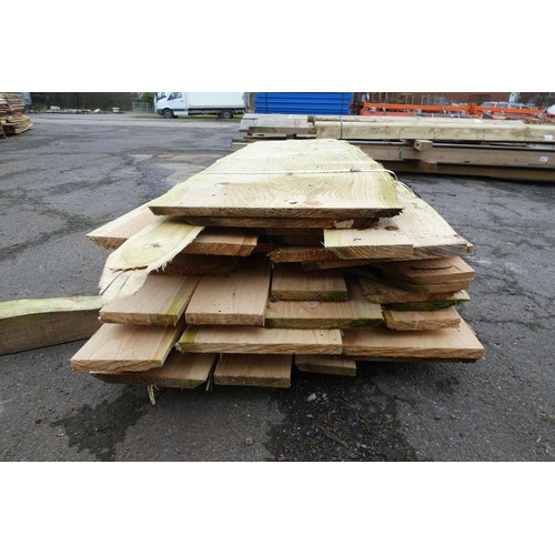 6228 - A quantity of Waney edge boards (cedar), lengths vary up to approx 240cm long - Top Stack