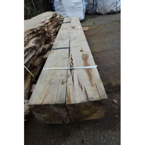 6232 - 2 x Oak beams each measuring approx 16cm x 16cm x 230cm L