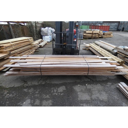 6245 - A large quantity of tongue and groove (Iroko), lengths vary up to approx 395cm L - Top stack