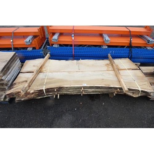 6257 - A quantity of timber slabs (Oak), mostly measuring approx 355cm L x 46cm W x 2.8cm H- Bottom stack