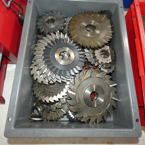 5072 - 1 box containing a quantity of various horizontal milling cutters