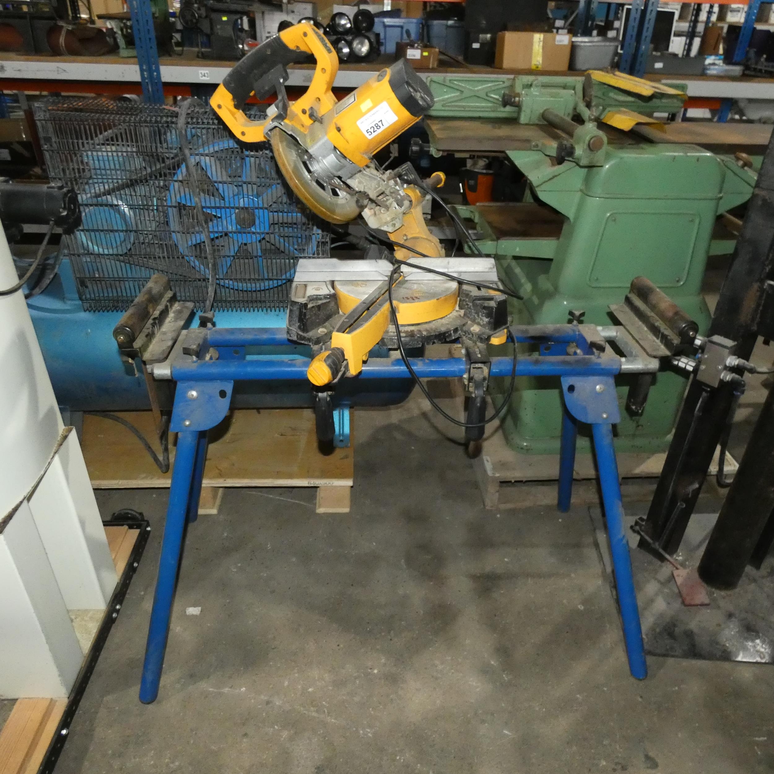 1 x JCB sliding mitre saw 240v supplied with a stand