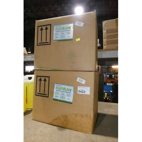 5422 - 2 x boxes containing Fleetkleen microbial cleaner and degreaser