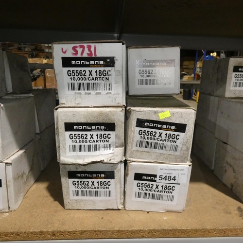 5484 - 11 boxes each containing approx 10,000 x Montana G5562 X 18GC staples