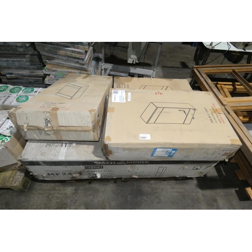 5507 - 1 pallet containing 5 x bathroom / WC cabinets