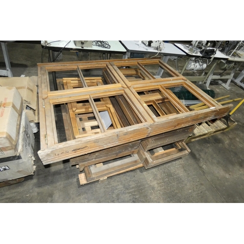 5508 - 1 pallet containing a quantity of various size / type wooden window frames - No glass panes are fitt... 