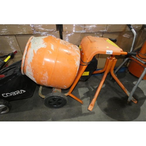 5526 - 1 x Belle Minimix 150 electric cement mixer supplied with a stand - 240v