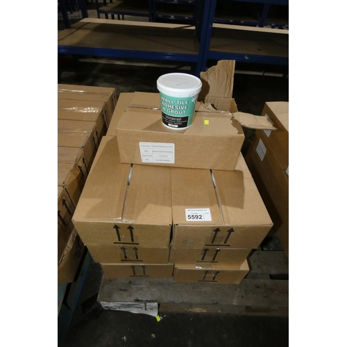 5592 - 13 x boxes each containing 6 x 1kg tubs of wall tile adhesive and grout