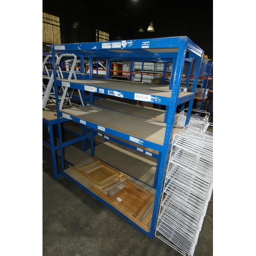 5639 - 1 x bay of blue metal boltless stores type racking approx 150 x 60 x 178cm high