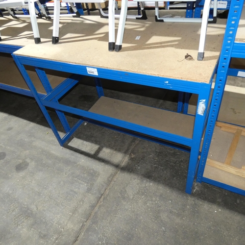 5640 - 1 x low bay of blue metal boltless stores type racking approx 120 x 74 x 92cm high