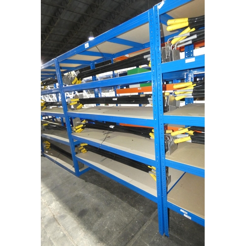 5675 - 1 x bay of blue metal boltless stores type racking approx 150 x 60 x 178cm high