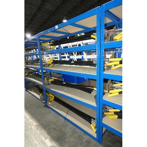 5676 - 1 x bay of blue metal boltless stores type racking approx 150 x 60 x 178cm high