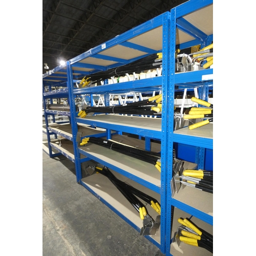 5677 - 1 x bay of blue metal boltless stores type racking approx 150 x 60 x 178cm high