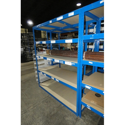 5679 - 1 x bay of blue metal boltless stores type racking approx 150 x 60 x 178cm high