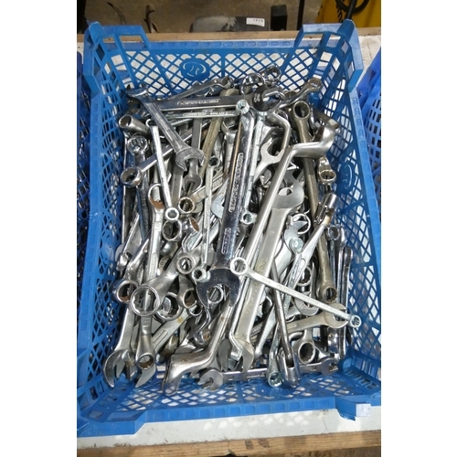 5076 - 1 box containing a quantity of various spanners